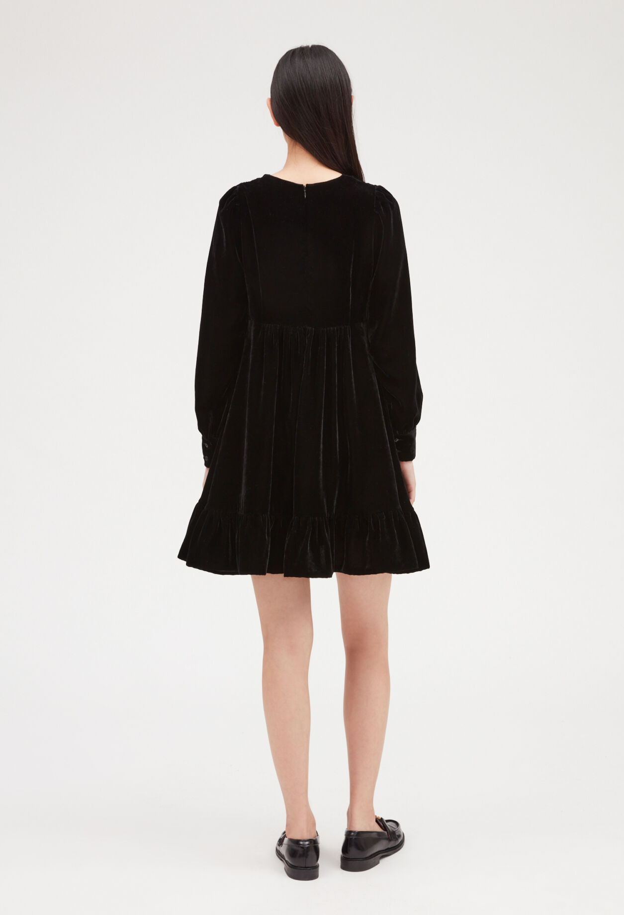 Robe courte velours noir