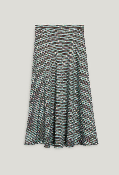 Patterned midi skirt