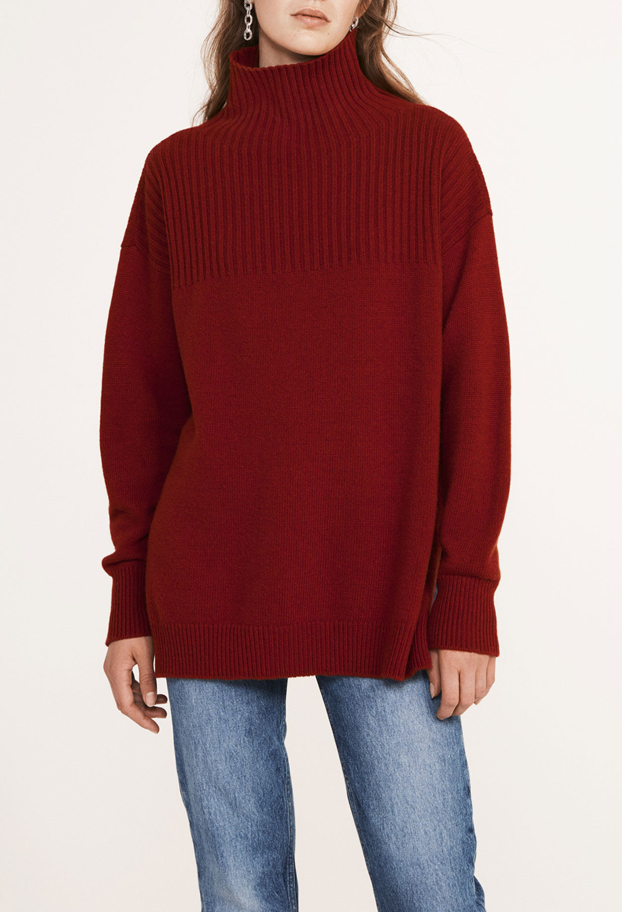 Pull oversize en laine et cachemire