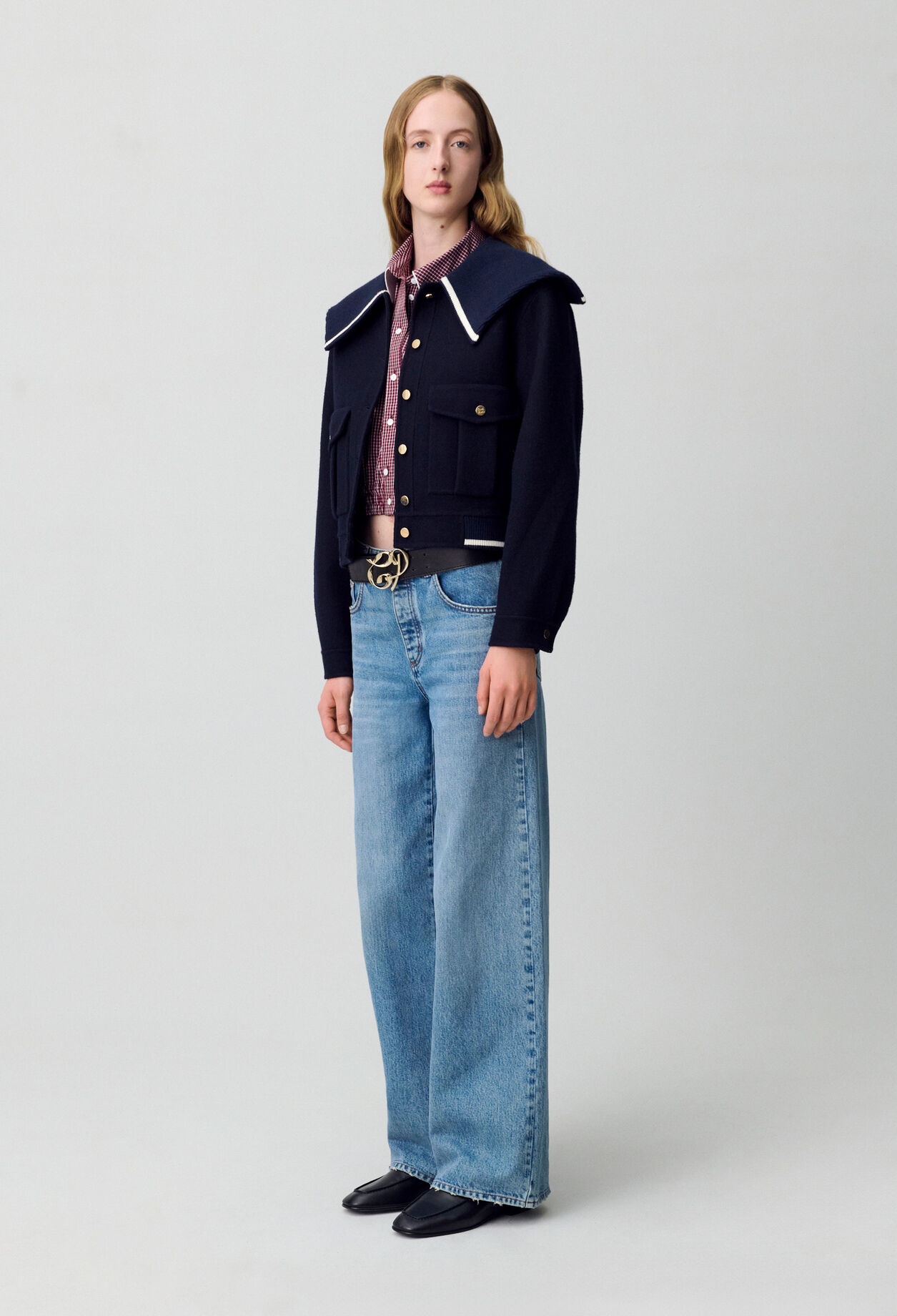 Manteau court laine