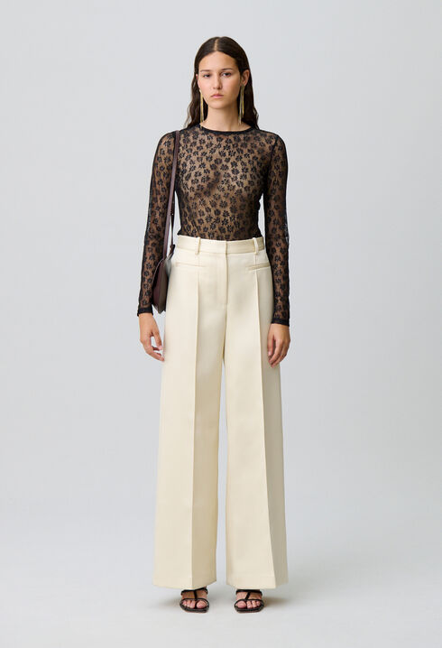 Sheer lace top