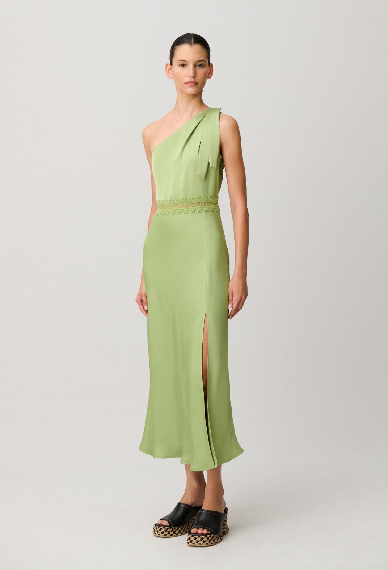 Satin and Lace Maxi Dress