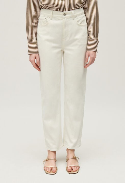 Off white straight cargo Pierre jeans