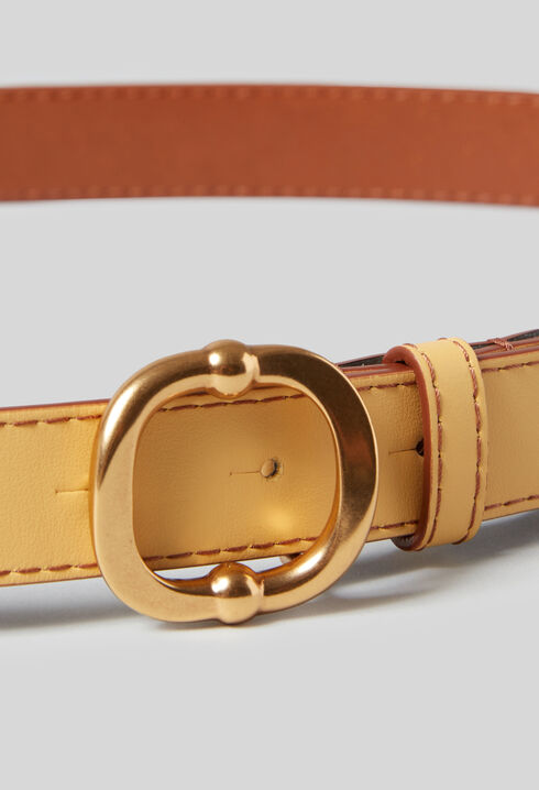 Ceinture cuir boucle dorée