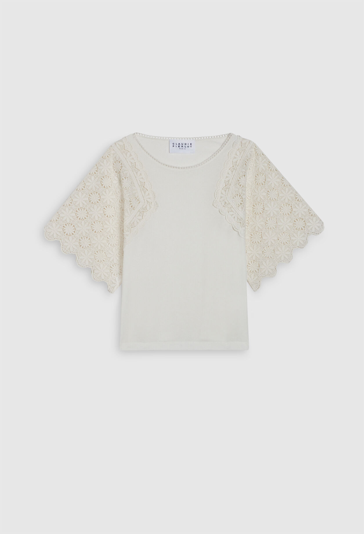 T-shirt manches guipure