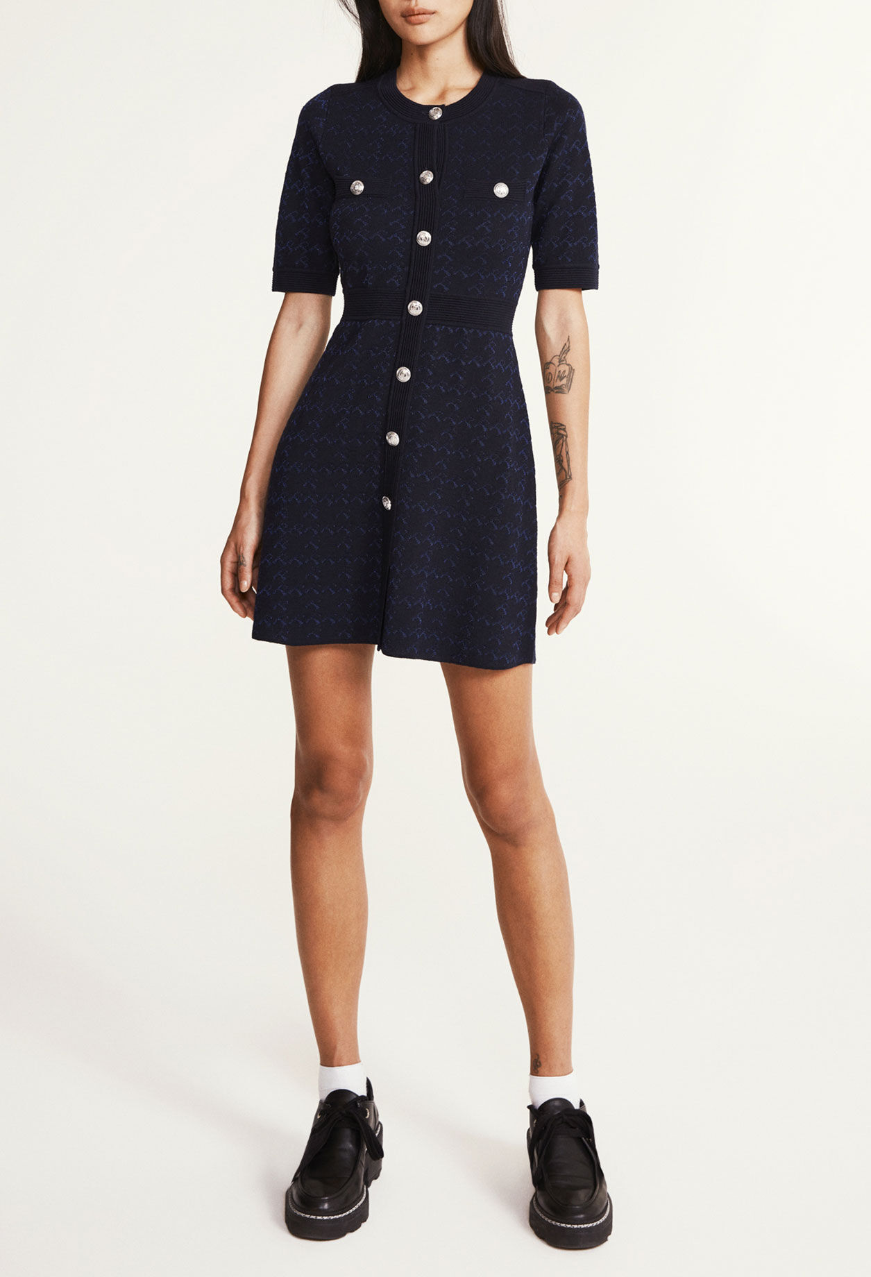 Robe courte en maille
