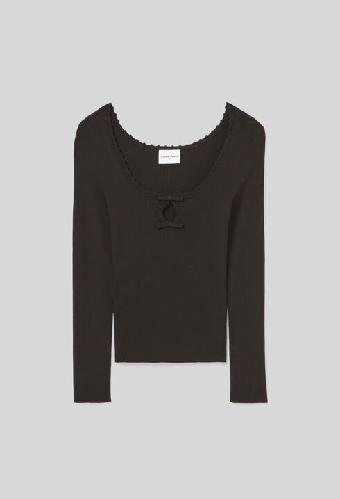 Top manches longues maille fine