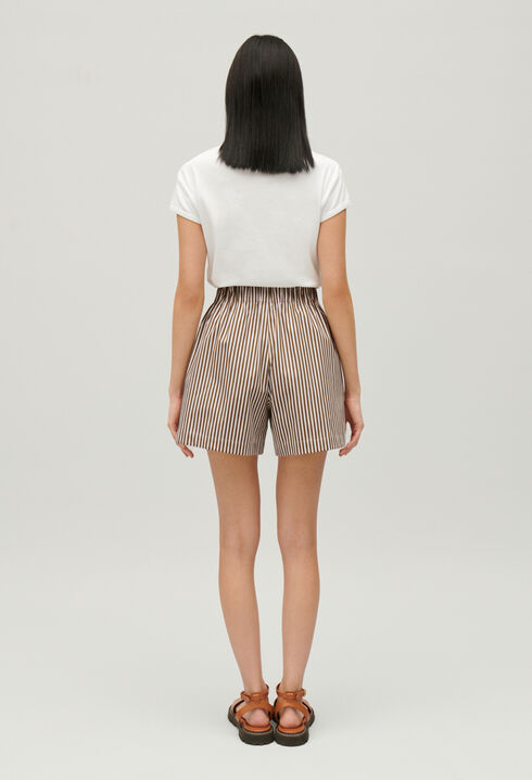 Bronze striped shorts