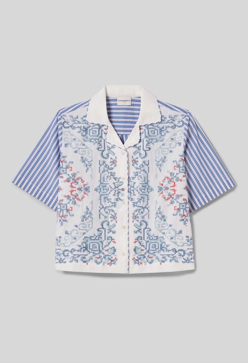 Chemise coton ray&eacute;es
