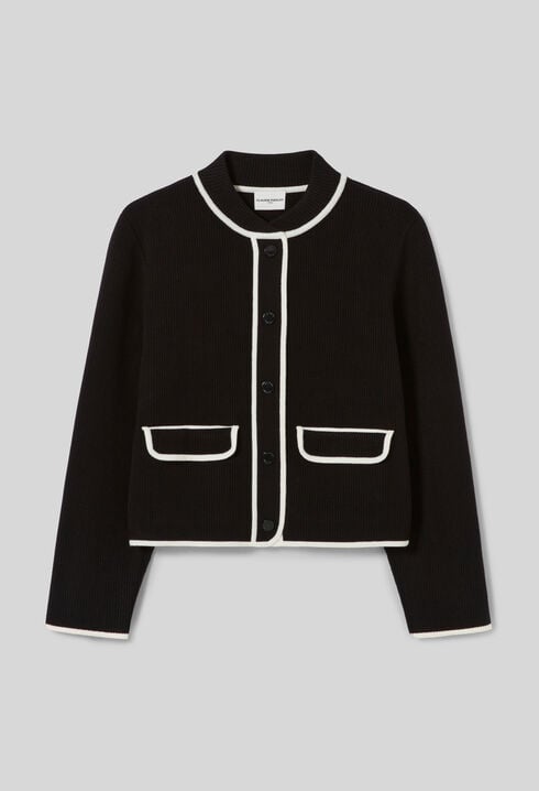 Cardigan épais bicolore
