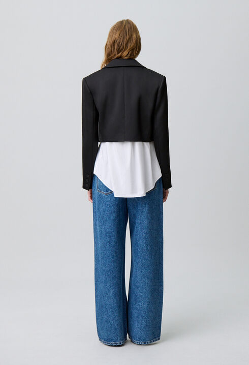 Veste satinée tailleur
