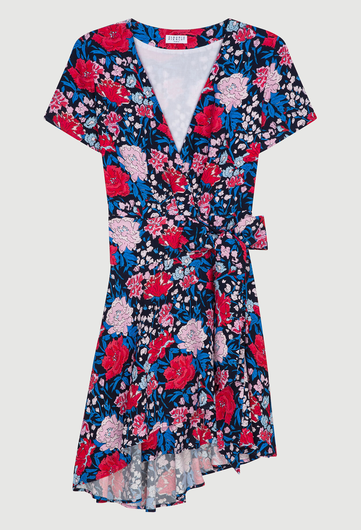 Asymmetric flowery dress