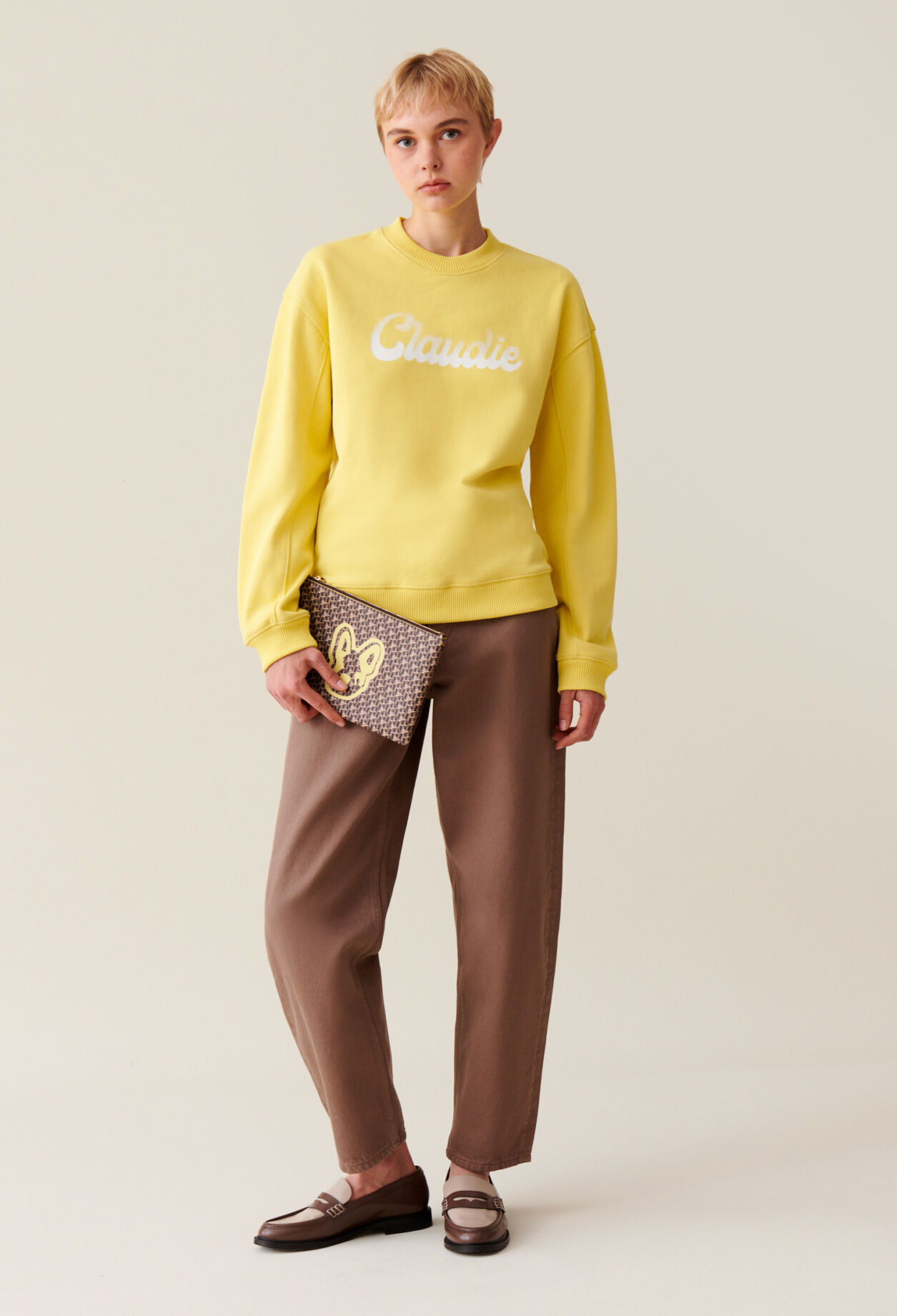 Sweatshirt ample imprimé Claudie