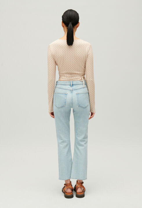 Top cache-cœur beige