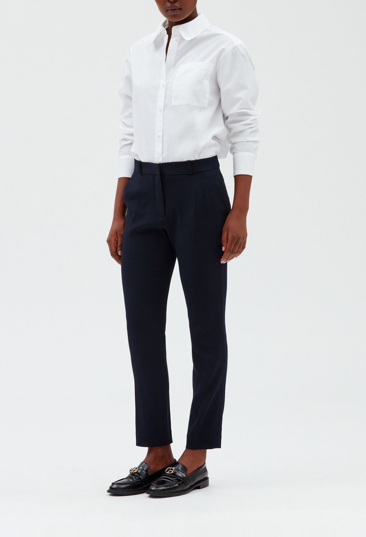 Plain coloured tailored trousers