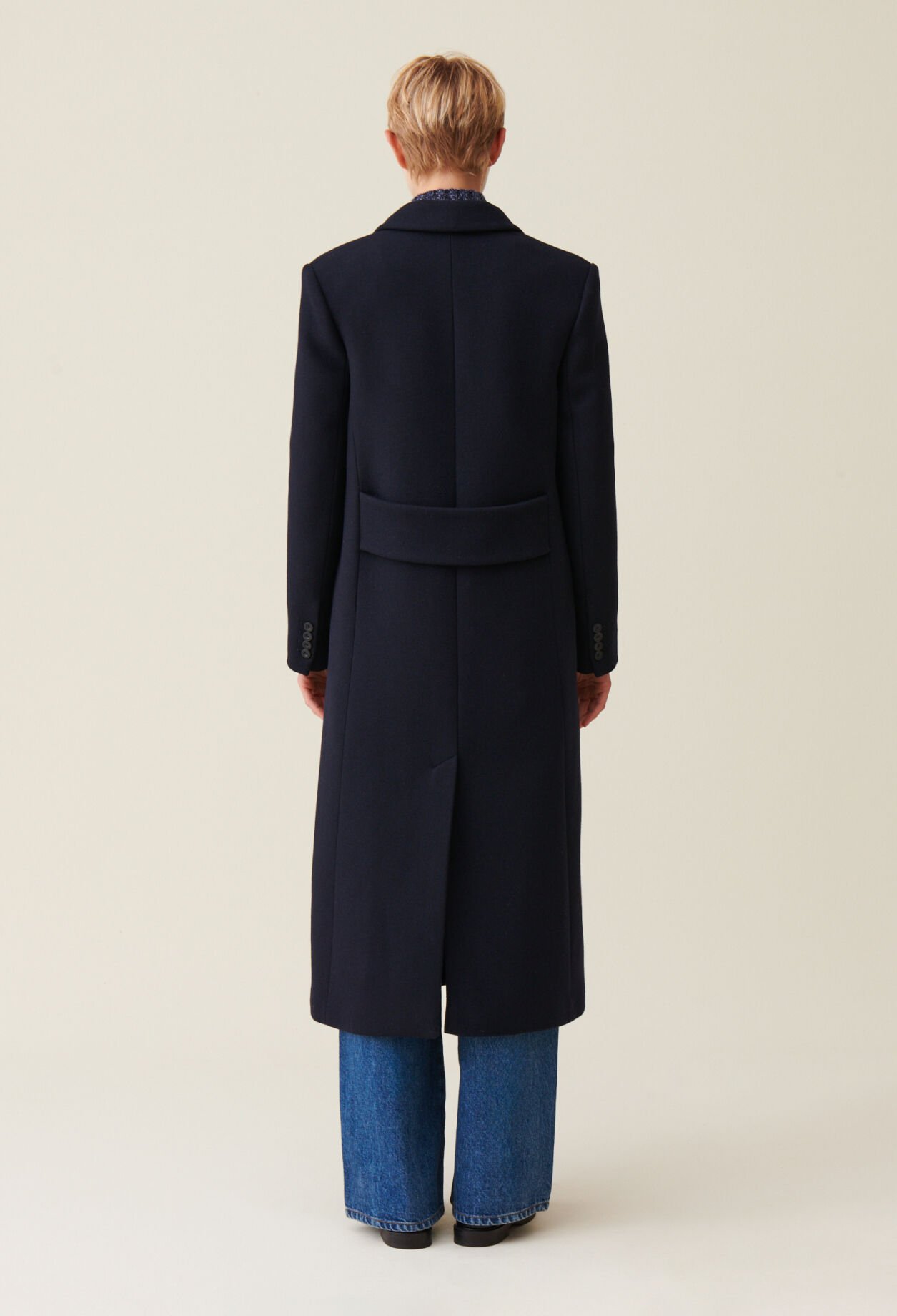 Manteau droit mi-long