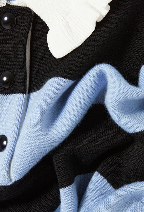 Pull polo large rayures