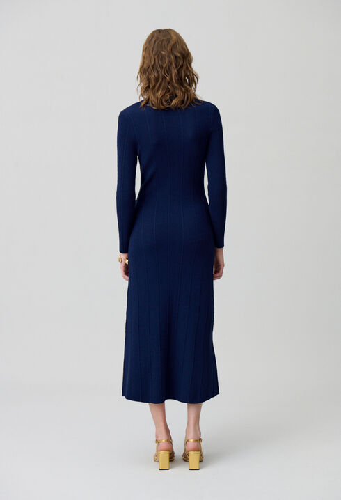 Robe mi-longue en maille