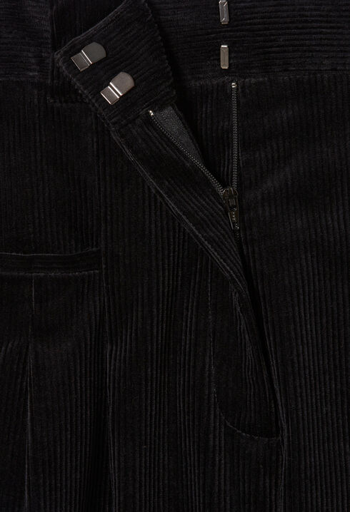Pantalon large velours