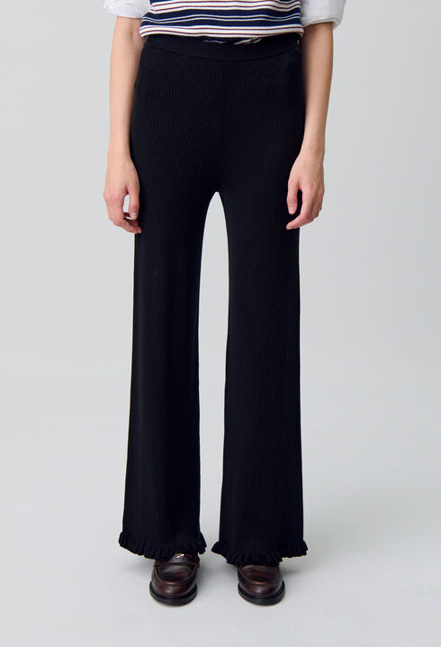 Pantalon flare maille
