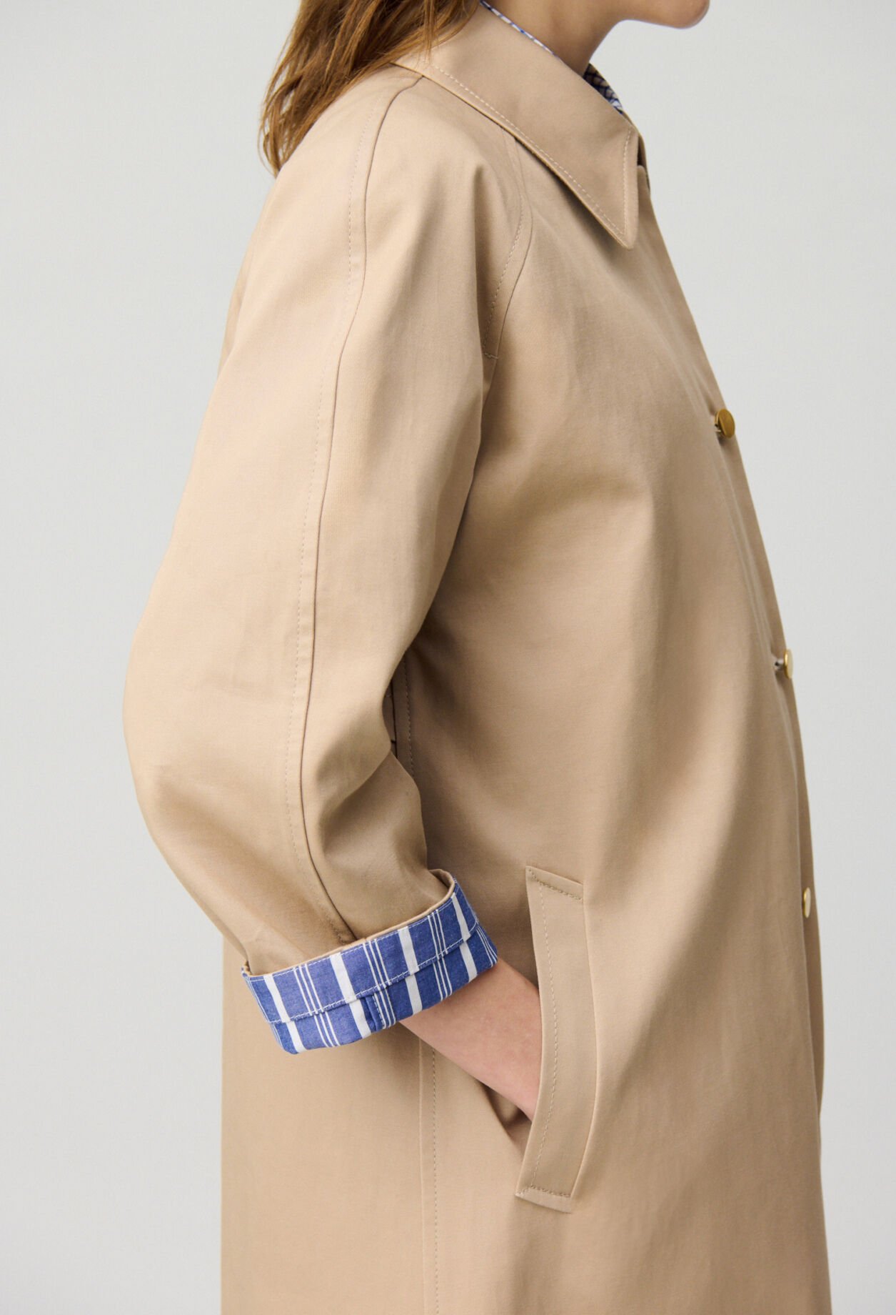 Trench mi-long droit