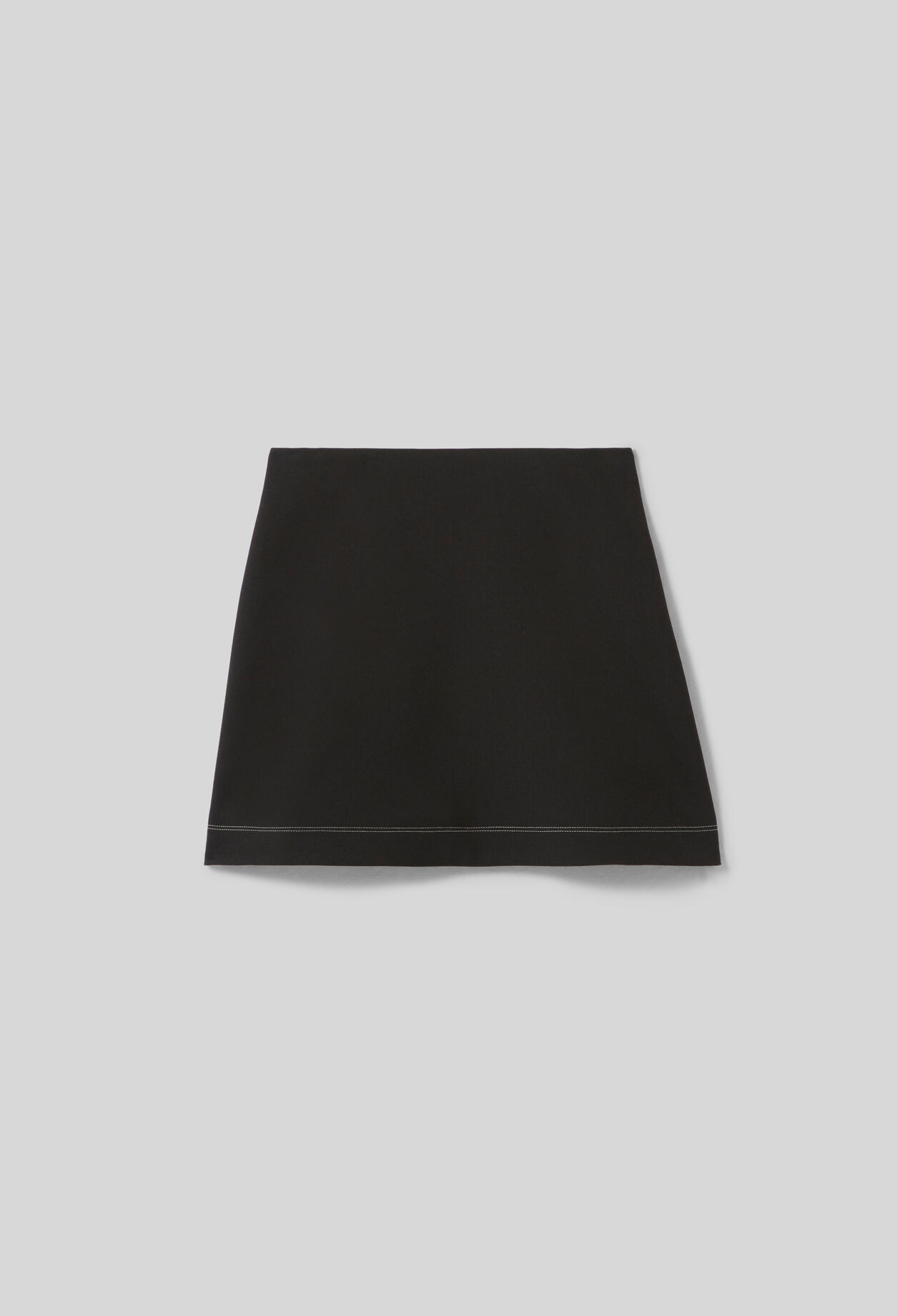 Jupe droite surpiqûres contrastées