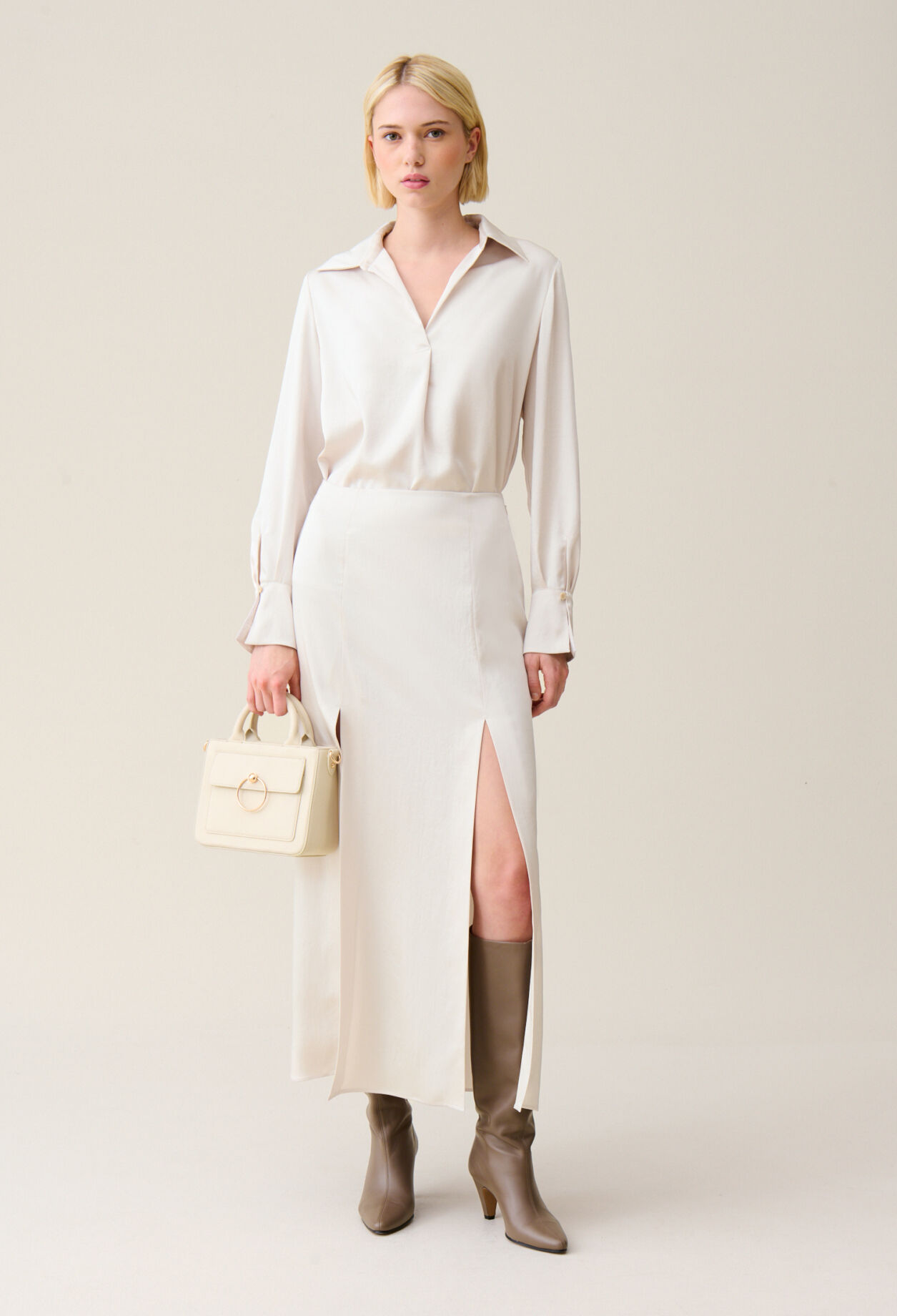Flowy Pleated Maxi Skirt