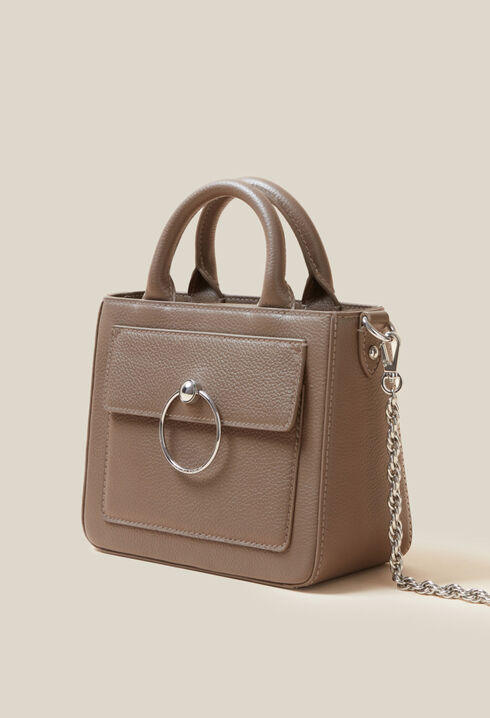 Sac Anouck cuir grainé chaîne