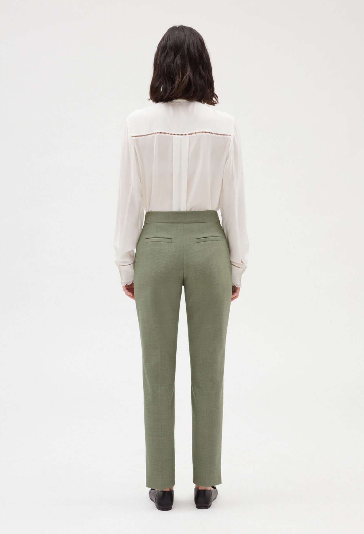 Pantalon tailleur kaki