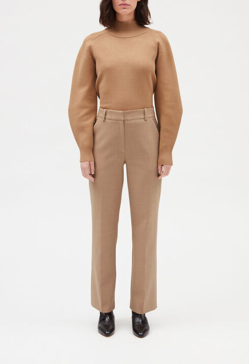 Beige suit trousers