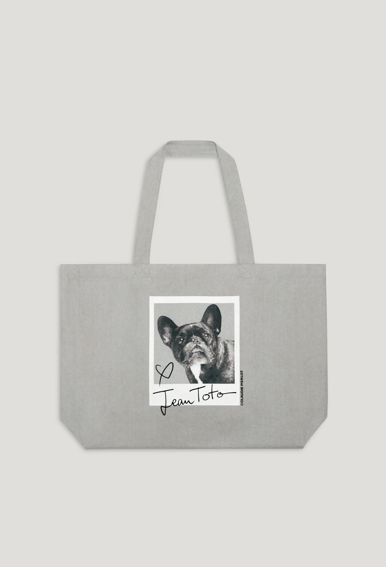 Marled grey canvas Jean Toto tote bag