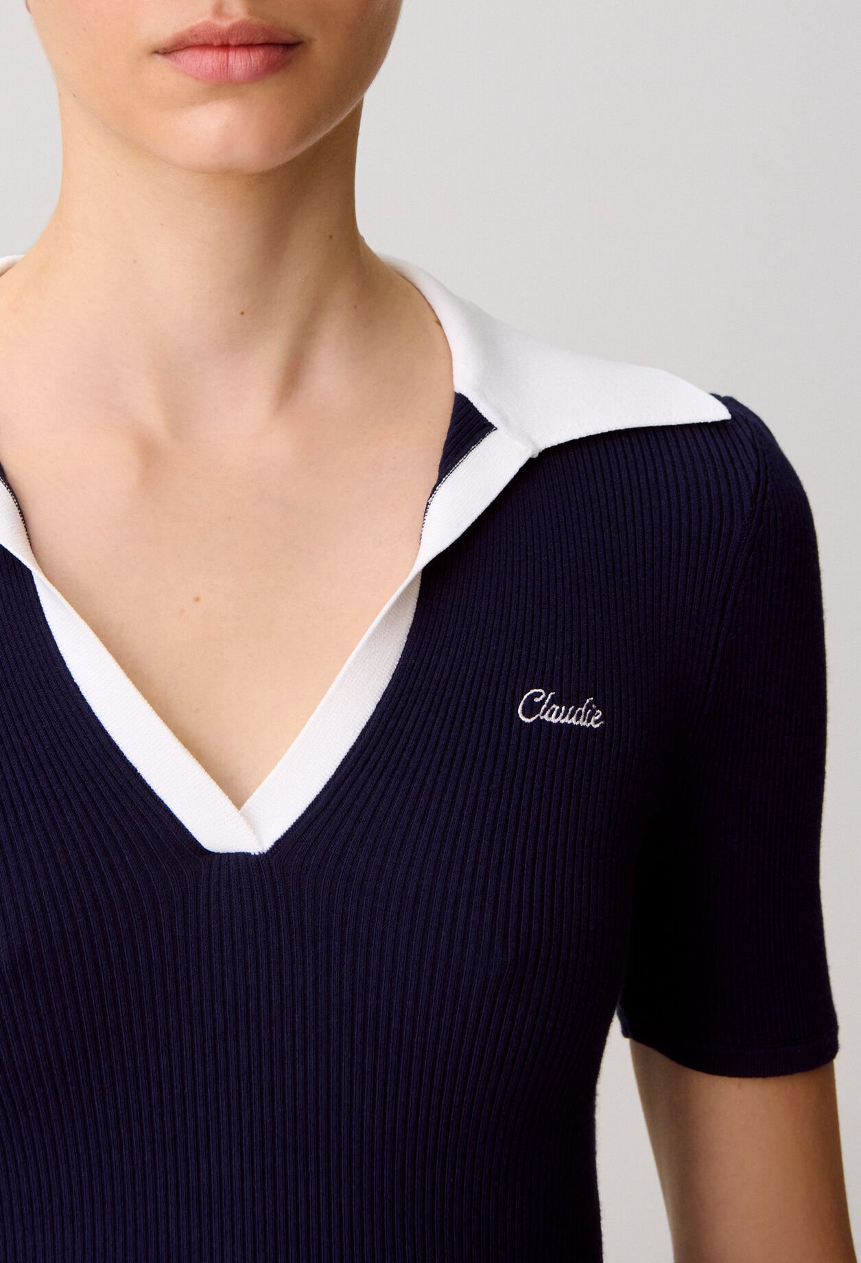 Robe bi-mati&egrave;re maille