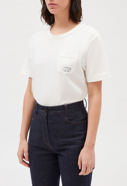 T-shirt manches courtes écru