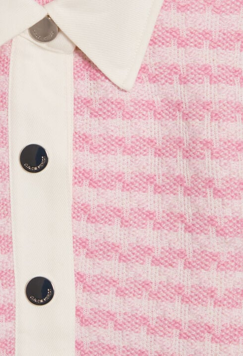 Two-tone knit cardigan