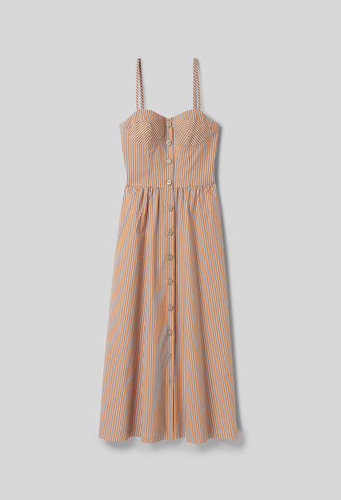 Robe longue rayée