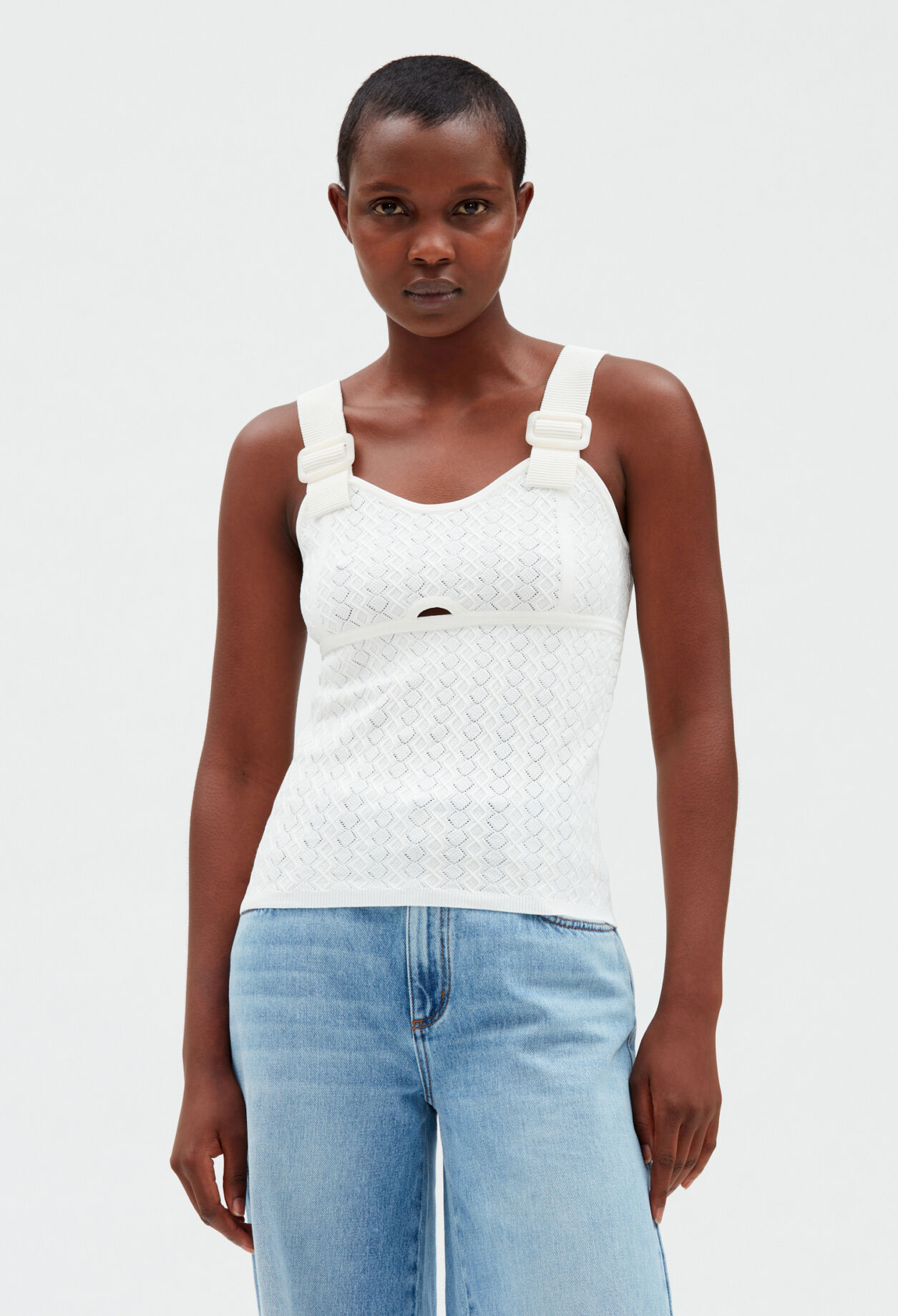 Off-white knitted vest top
