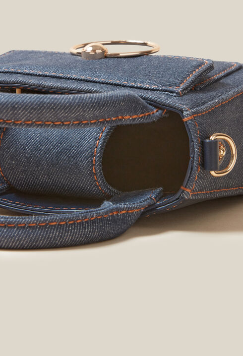 Mini sac Anouck denim chaîne