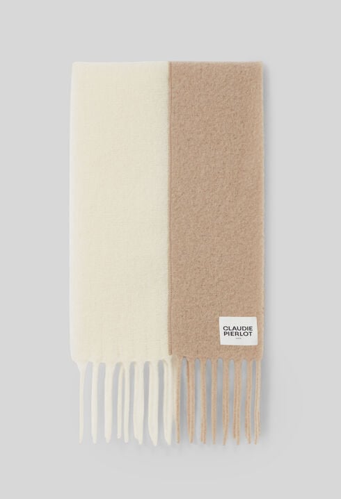 Écharpe bicolore franges