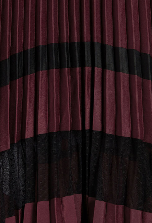 Pleated midi-length dress
