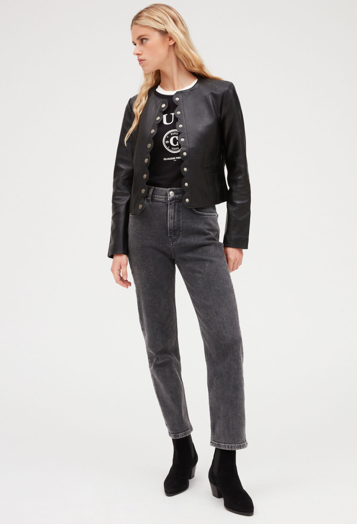 Smooth leather jacket