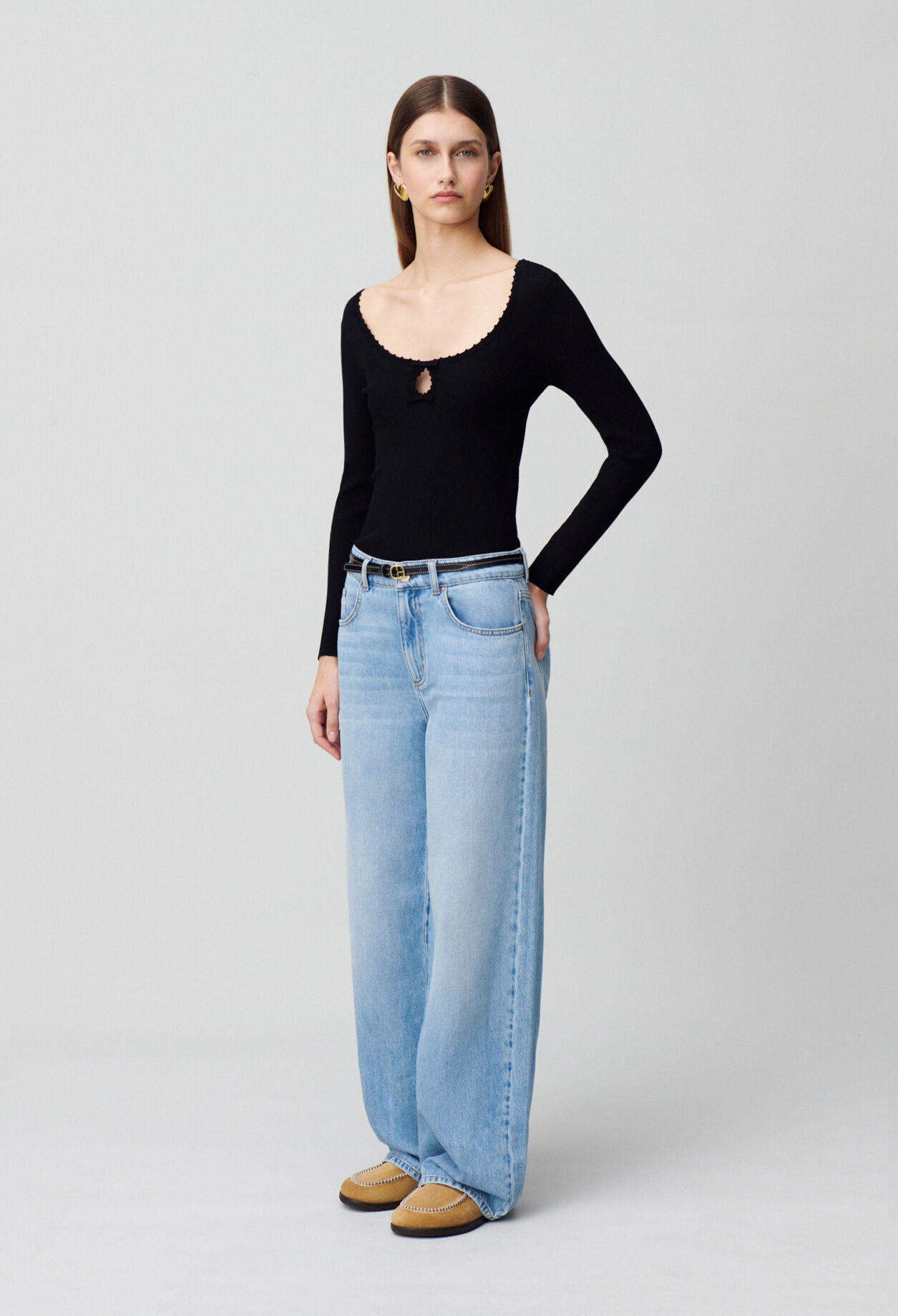 Top manches longues maille fine