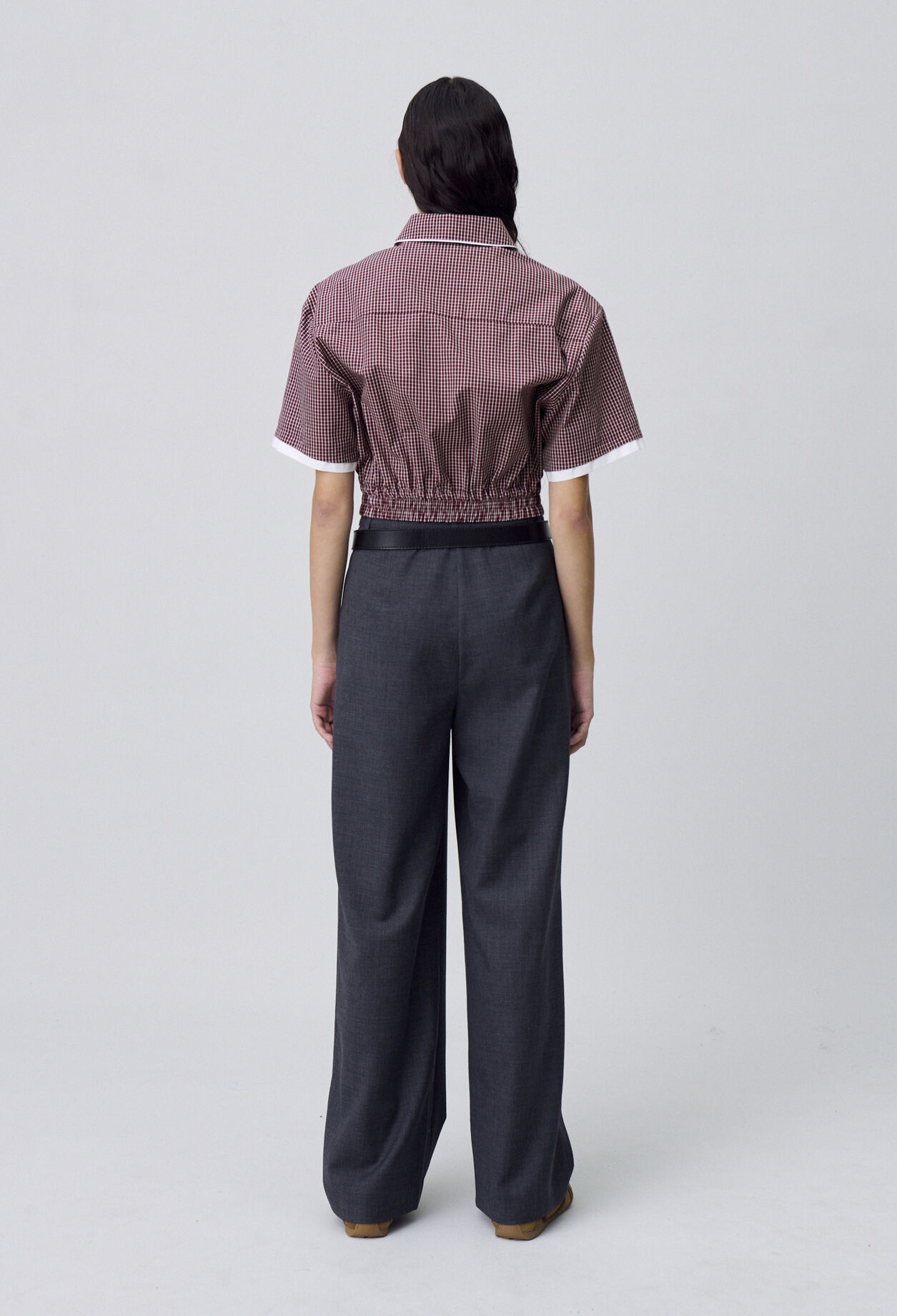 Chemise courte carreaux