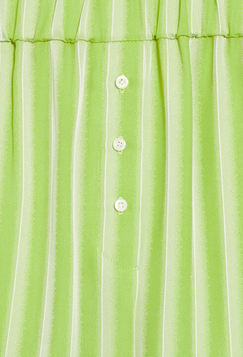 Short fluide rayures matcha