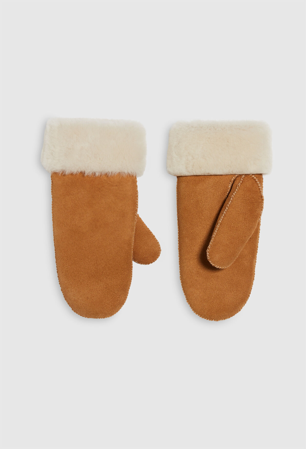 Moufle en peau lainée