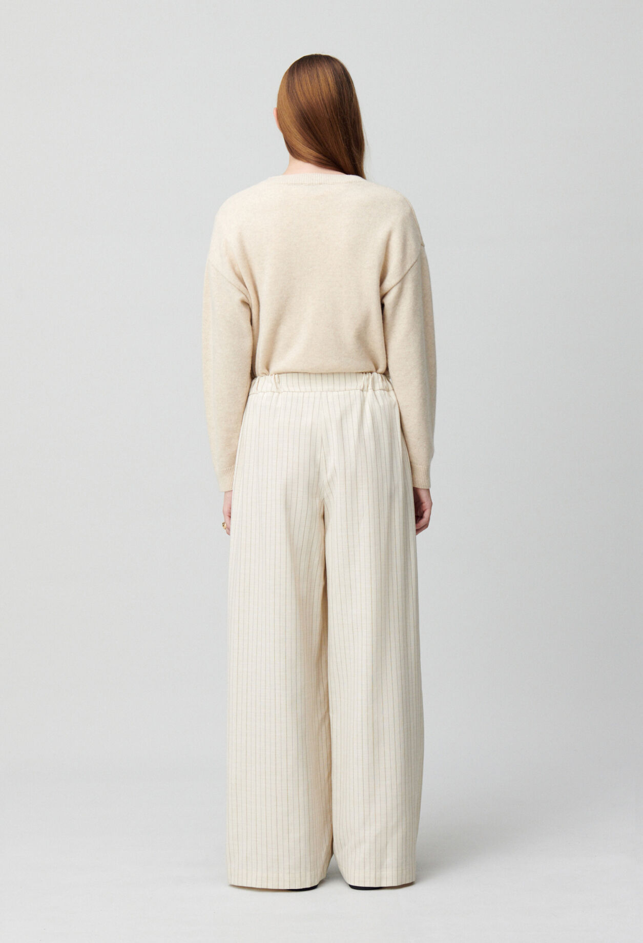 Wide striped trousers