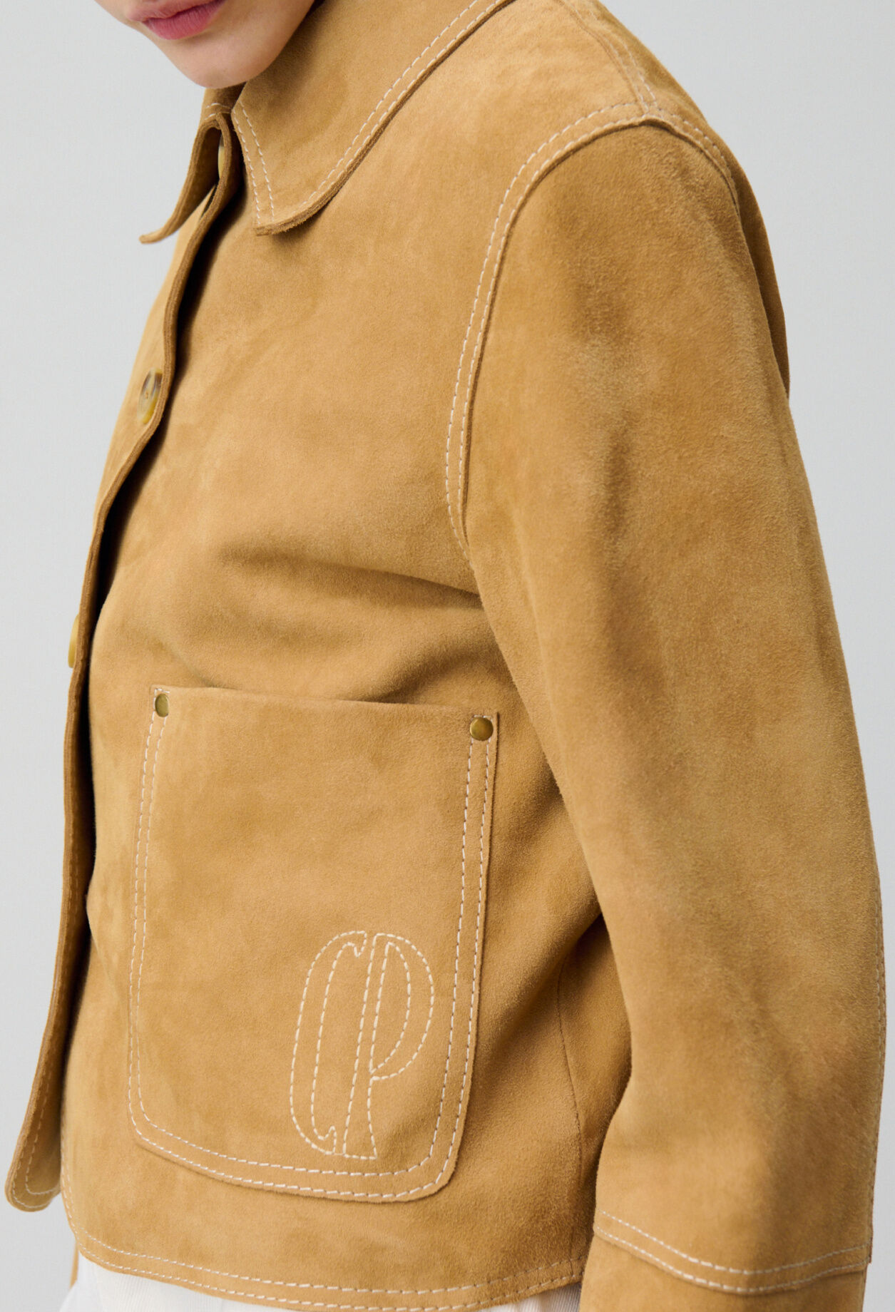 Veste en cuir suède