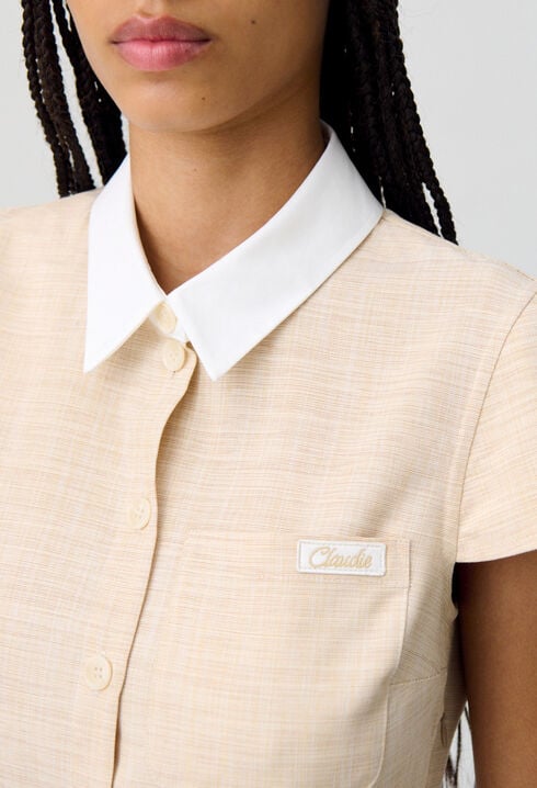 Robe courte plissée