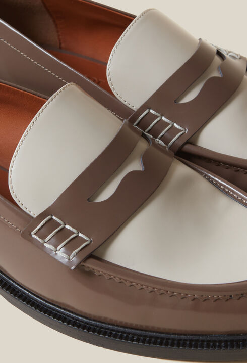Mocassins vernis bicolores