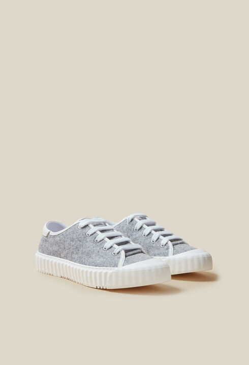 Grey felt trainers