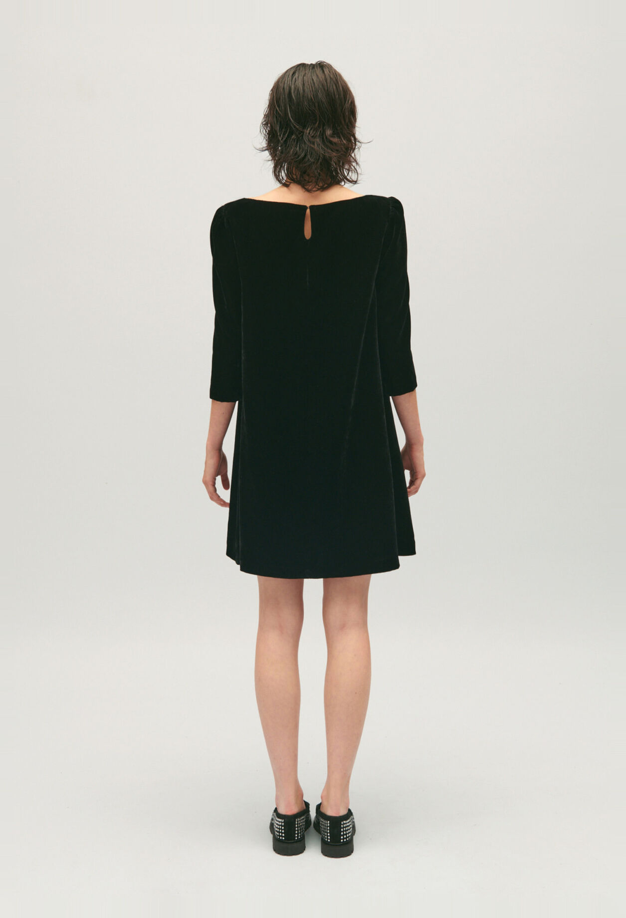 Robe courte Rififi velours noir